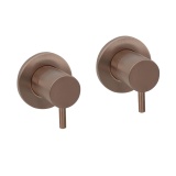 Product Cut out image of the JTP Vos Brushed Bronze Wall Panel Valves